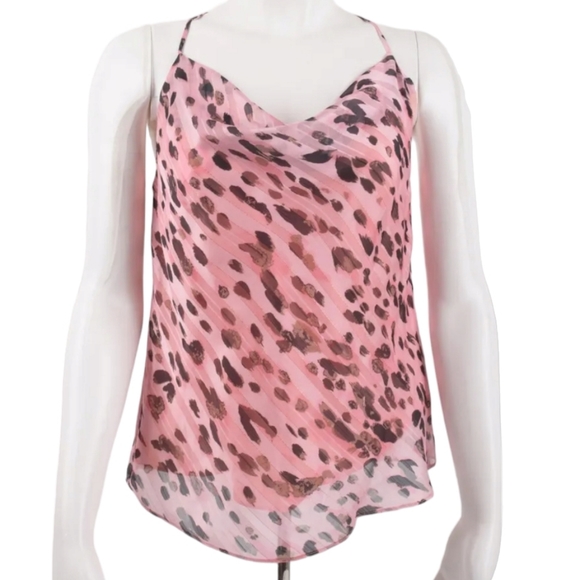 Milly top sleeveless singlet pink animal print size 10 - Picture 14 of 16